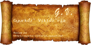 Gyurkó Viktória névjegykártya